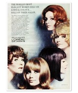 L&#39;Oreal Colours Cosmetics Elegant Women Vintage 1968 Full-Page Magazine Ad - £7.63 GBP