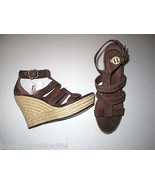 Authentic New Womens 9 9.5 10 UGG Wedge Sandals Platform Raffia Dark Bro... - £136.11 GBP