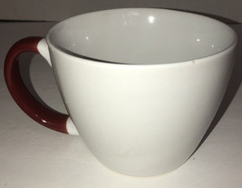 Oversized Giant 5” Wide Coffee Tea Mug Office Cup Gift-White/Burgundy-Brand New - £23.64 GBP