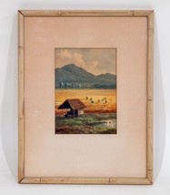 Untitled Watercolor on Paper Landscape by Javanese Artist Basar Framed - £284.89 GBP