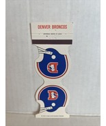 NFL Football Matchbook Cover w/ Schedule Denver Broncos 1980 - £7.80 GBP