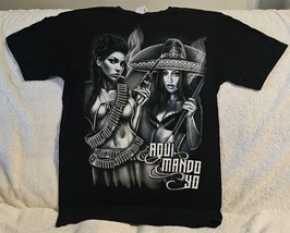 SEXY LADIES GUN RIFLE BULLET HAT SOMBRERO SMOKING MEXICO AQUI MANDO YO T... - $11.27