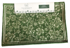 Rachel Ashwell The Farmhouse Placemats Shamrocks Green 13X19 St Patrick&#39;... - £32.52 GBP