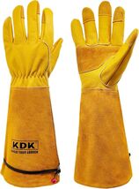 Extended Gauntlet Cowhide Gloves for Full Forearm Protection in Gardenin... - $47.47