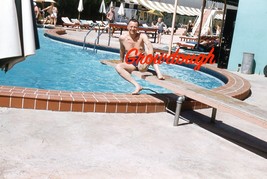 Original Slides Sexy Shirtless Man in Swimsuit Miami Beach Swimming Pools Lot 5 - $23.19