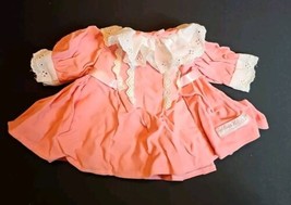 Vintage 1987 Cabbage Patch Kids Four Ruffle Front Pink Velveteen Dress K... - $49.49