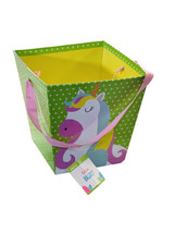 Easter Basket 3+ Rainbow Unicorn Cardboard Basket 8x8Inches - £29.53 GBP