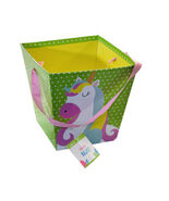 Easter Basket 3+ Rainbow Unicorn Cardboard Basket 8x8Inches - $52.55 CAD