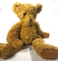 Bear Plush 15&quot; Golden Brown Stuffed Animal Sewn Nose - £19.22 GBP