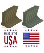 6 Pairs Jefferies Socks Mens Military Rib Combat Uniform Crew Boot Mid C... - $27.99