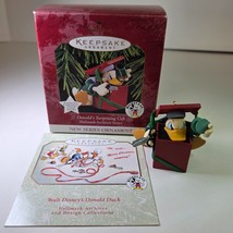 Hallmark Keepsake Ornament Donald&#39;s Surprising Gift &amp; Mickey Christmas 1997 - $5.99