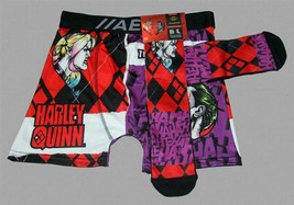 2-Pc Aeropostale Batman Harley Quinn Joker Limited Ed Boxers &amp; Crew Sock... - £23.97 GBP