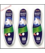 3 Pairs Memory Foam Insoles Comfort Shoe Unisex Size Cushion Heel Shock Feet Pad - $11.63