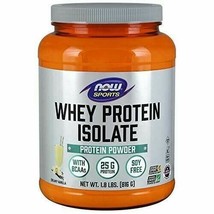 NEW Now Sports Whey Protein Isolate Creamy Vanilla Powder Keto Friendly 1.8 LB - £38.11 GBP