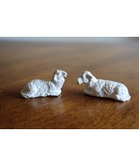 Lot 2x Vintage Christmas Chalkware Plaster Nativity Sheep Lamb Animal 2&quot;... - $301.72 MXN