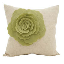 Saro Lifestyle Rose Flower Statement Throw Pillow, 18″ x 18″ - $50.00