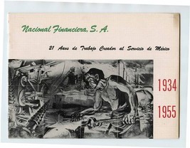 Nacional Finaciera 21 Years Creative Work At The Service of Mexico Booklet 1955  - £22.22 GBP