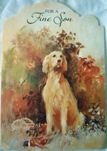 Vintage Hallmark For A Fine Son Dog Birthday Card 1970s - £2.33 GBP