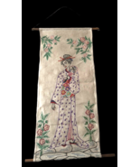 Vintage Asian Japanese Geisha Girl Needlepoint Finished Wall Hanging Art... - €69,87 EUR