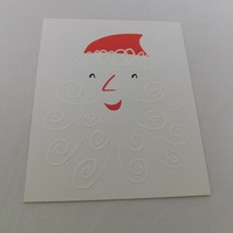 Hallmark Christmas Cards Santa Face Glitter Beard Merry Memories Envelopes Open - $14.52