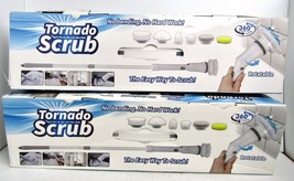 (2X) Tornado Scrub Cordless Power Scrubber, 360° Rotatable &amp; Extends Up-... - £31.61 GBP