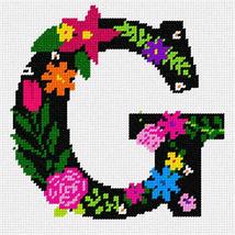 Pepita Needlepoint kit: Letter G Primary Floral, 7&quot; x 7&quot; - £39.54 GBP+