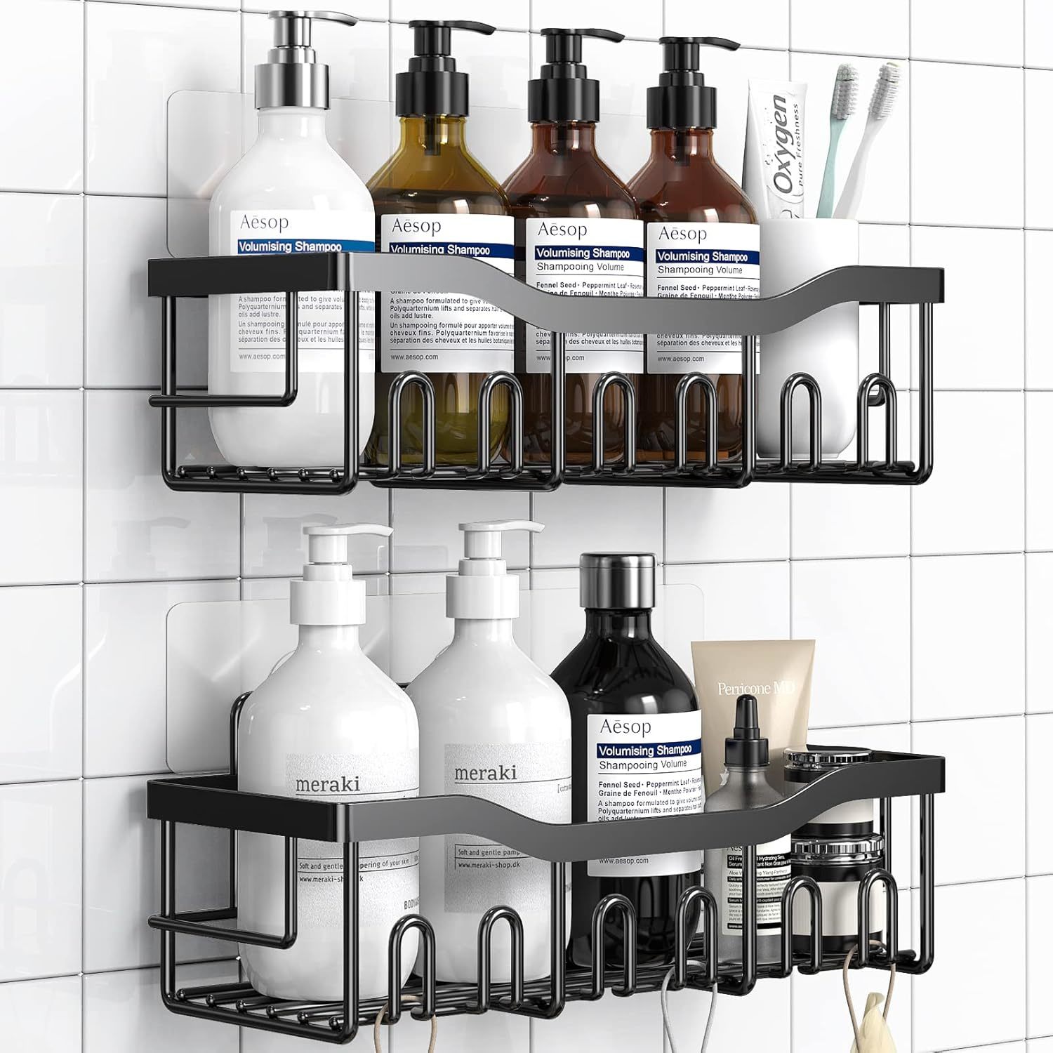 Shower Caddy 2 Pack,Adhesive Shower Organizer For Bathroom, Bathroom Dec... - $31.98