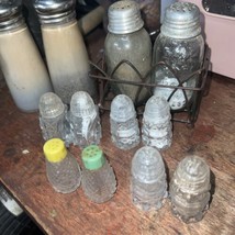 Lot of 6 Vintage Glass Salt &amp; Pepper Shakers. Both Small &amp; Medium Sizes - £15.97 GBP