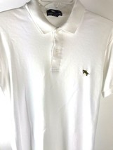 SteepleChase Vintage White Polo Shirt Embroidered Logo Size Large retro ... - $29.69