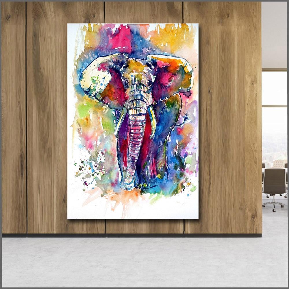 Kids Room Printing Ink Art Majestic elephant HQ Canvas Print Item image 2