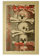 Slipknot Fear Factory Poster Handbill Slip Knot Skull - £21.23 GBP