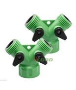 Lot of 2 Y Garden Hose Connector Splitter 2-Way Connector Water Valves - $9.49