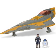 STAR WARS Micro Galaxy Squadron Anakin Skywalker&#39;s Jedi Starfighter - 5-Inch Sta - £25.94 GBP