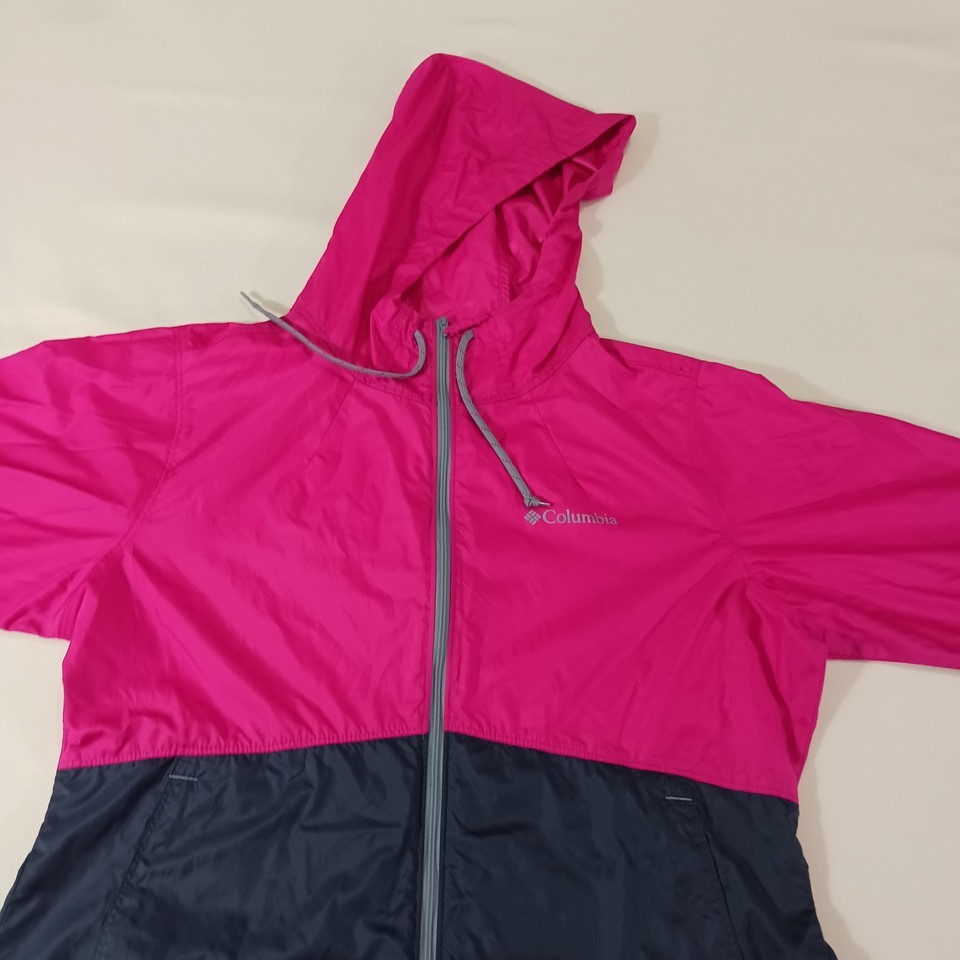 Columbia KL3010 Women's Red & Blue Full Zip Hoodie Rain Jacket Size Small Item image 12