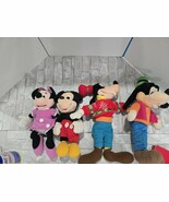 Lot 4 Assorted Mickey Mouse Minnie Christmas Carols Applause Goofy Plush - €21,55 EUR