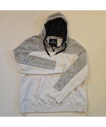 Hollister Men&#39;s Hoodie XL Color block Gray white pullover EX - $20.39 CAD