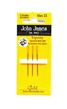 John James Cross Stitch Tapestry Gold Needles Size 22 3ct - £6.22 GBP