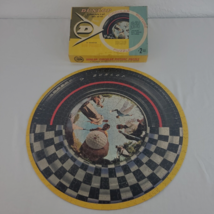 Checkered Flag Round Puzzle Car 650 Pc Dunlop Tires 19&quot; Advertising COMP... - $12.95