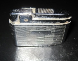Vintage Silver Match Art Deco Chrome Compact Gas Butane Lighter - £9.43 GBP