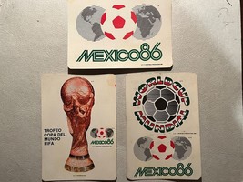 vintage lot of 3 dif FIFA football World cup Mexico 86 postcard adv souv... - £24.08 GBP