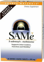 Same S-Adenosyl-L-Methionine Enteric Coated 400 mg Source Naturals, Inc. 30 Tabs - £33.95 GBP
