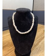 Vintage White Puka Sea Shell Necklace Hawaii Beach Florida Hippie KG - $459.46 MXN