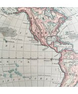 1879 Map Western Hemisphere Victorian Atlas Harpers Geography 1st Editio... - €52,09 EUR