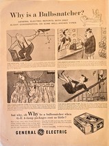 GE General Electric Bulb Snatcher 4-Lamp Packages Cartoon-1954 Vintage P... - $9.74