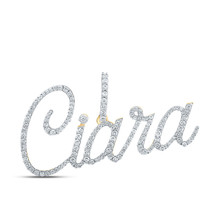 10kt Yellow Gold Mens Round Diamond Ciara Charm Pendant 3/4 Cttw - £447.07 GBP