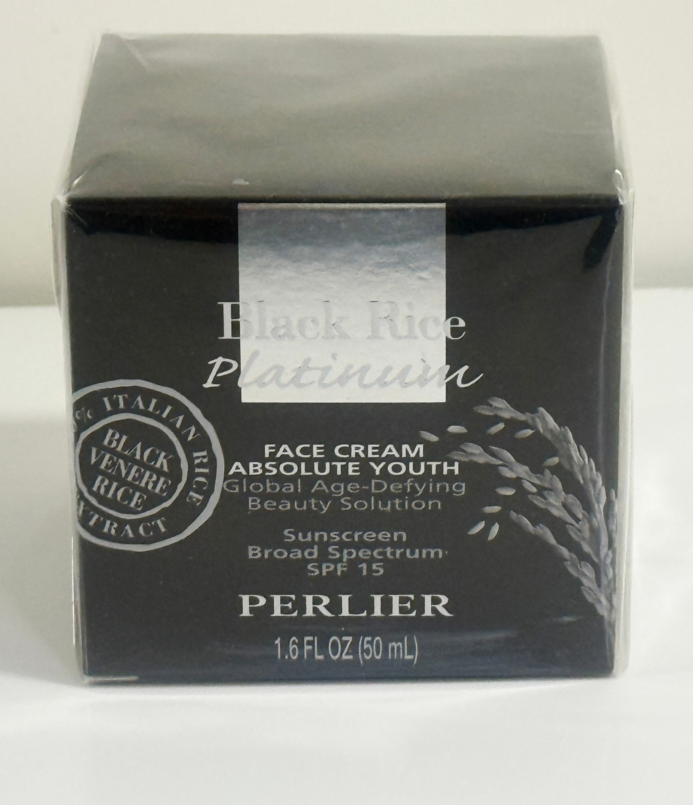 Perlier Risarium Black Rice Platinum Face Cream Absolute Youth SPF 15. 1... - $26.72
