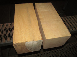 Two (2) Kiln Dried Basswood Turning Blocks Lathe Wood Blanks 5 X 5 X 12&quot; - £43.11 GBP