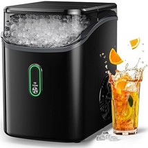Nugget Ice Maker Countertop, Pebble Ice Maker With Soft Chewable Ice, One-Click  - £278.15 GBP