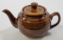 AP) Vintage Brown Glazed Glossy Tea Pot with Lid Made in China - $276.61 MXN