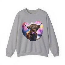 Highland cow floral Unisex Heavy Blend™ Crewneck Sweatshirt - £23.58 GBP+